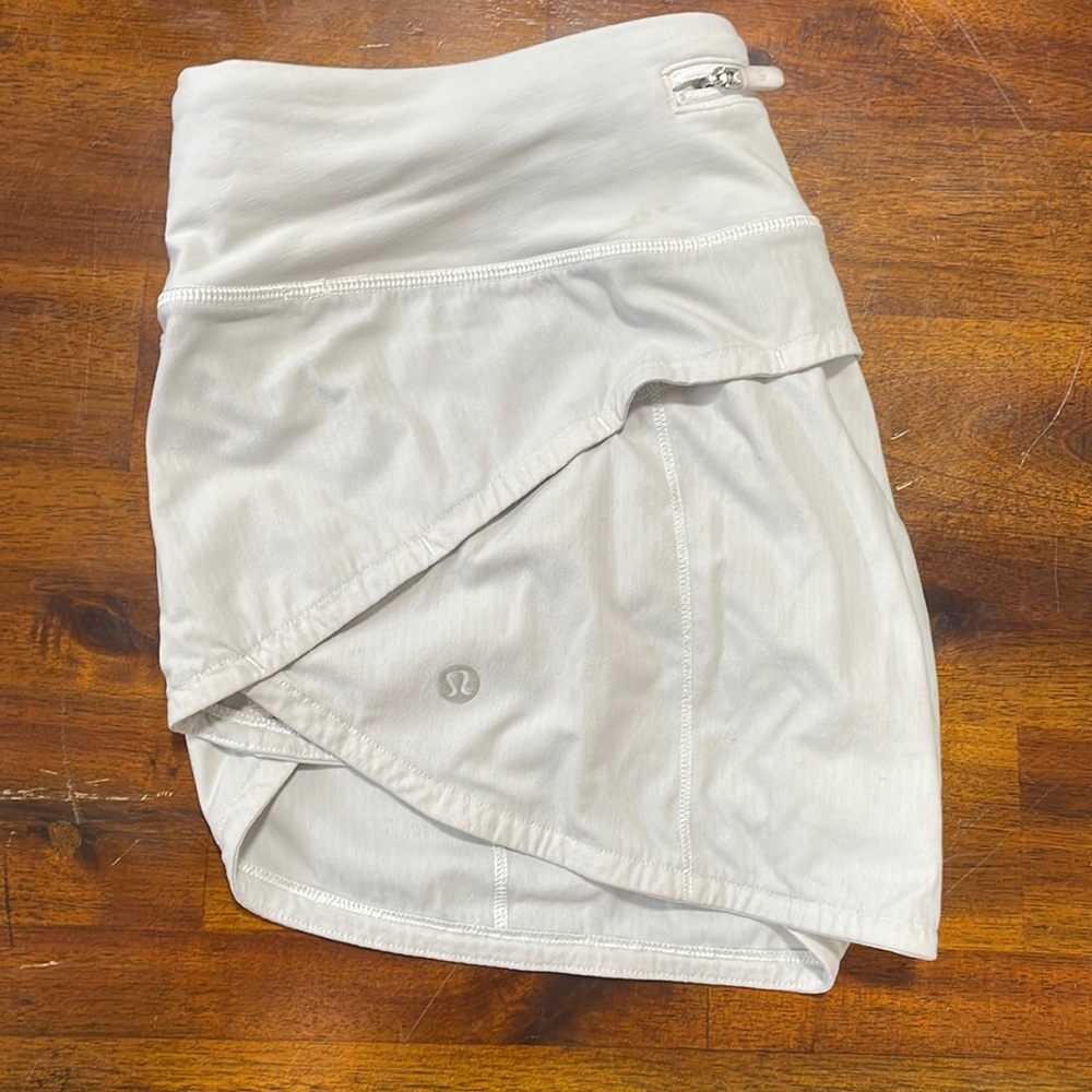 White Lululemon shorts